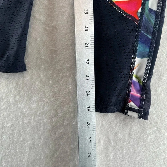 Athleta Leggings Womens Sz S Tropical Precision 7/8 Tight Athletic Workout Blue - Picture 11 of 11